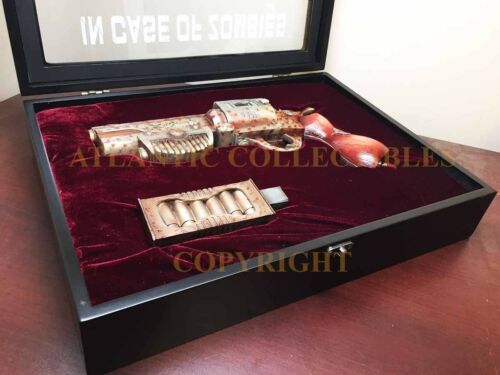 Ebros Zombie Survival Steampunk Case W/ Cartridge In Wooden Gun Case