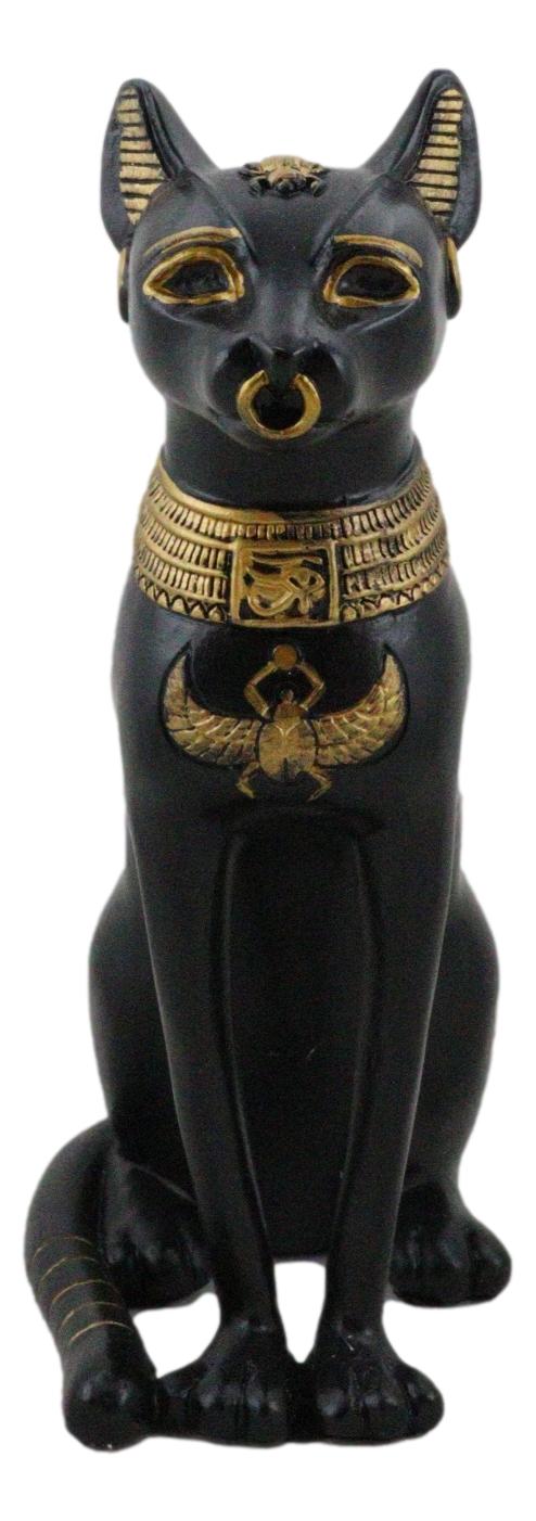 Egyptian Ancient God Deity Small Bastet Figurine Ubasti Bast Cat Motherhood Home