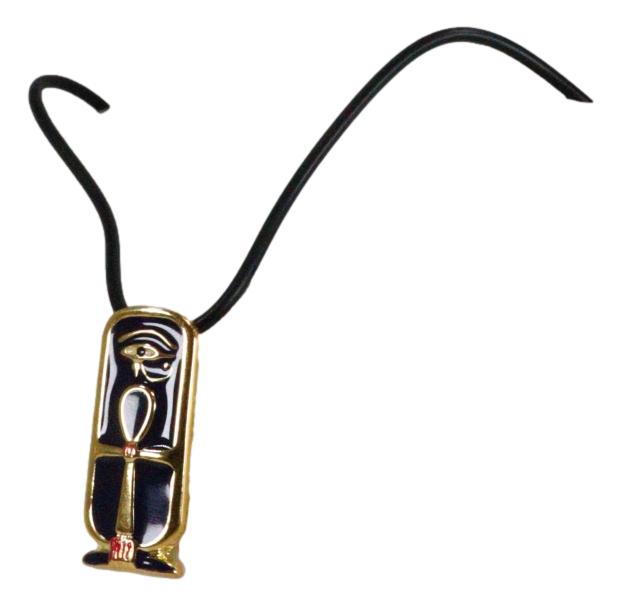 Egyptian Ankh Cartouche Pendant Medallion Pewter Necklace Accessory Jewelry