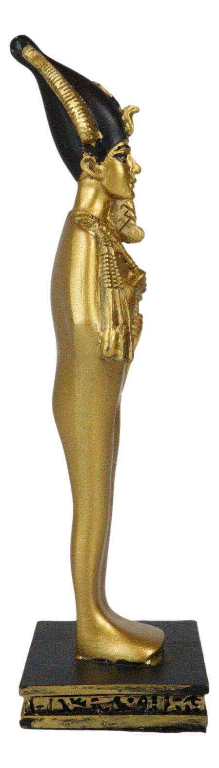 Egyptian Deity God And Judge Of The Dead Osiris Holding Crook And Flail Figurine