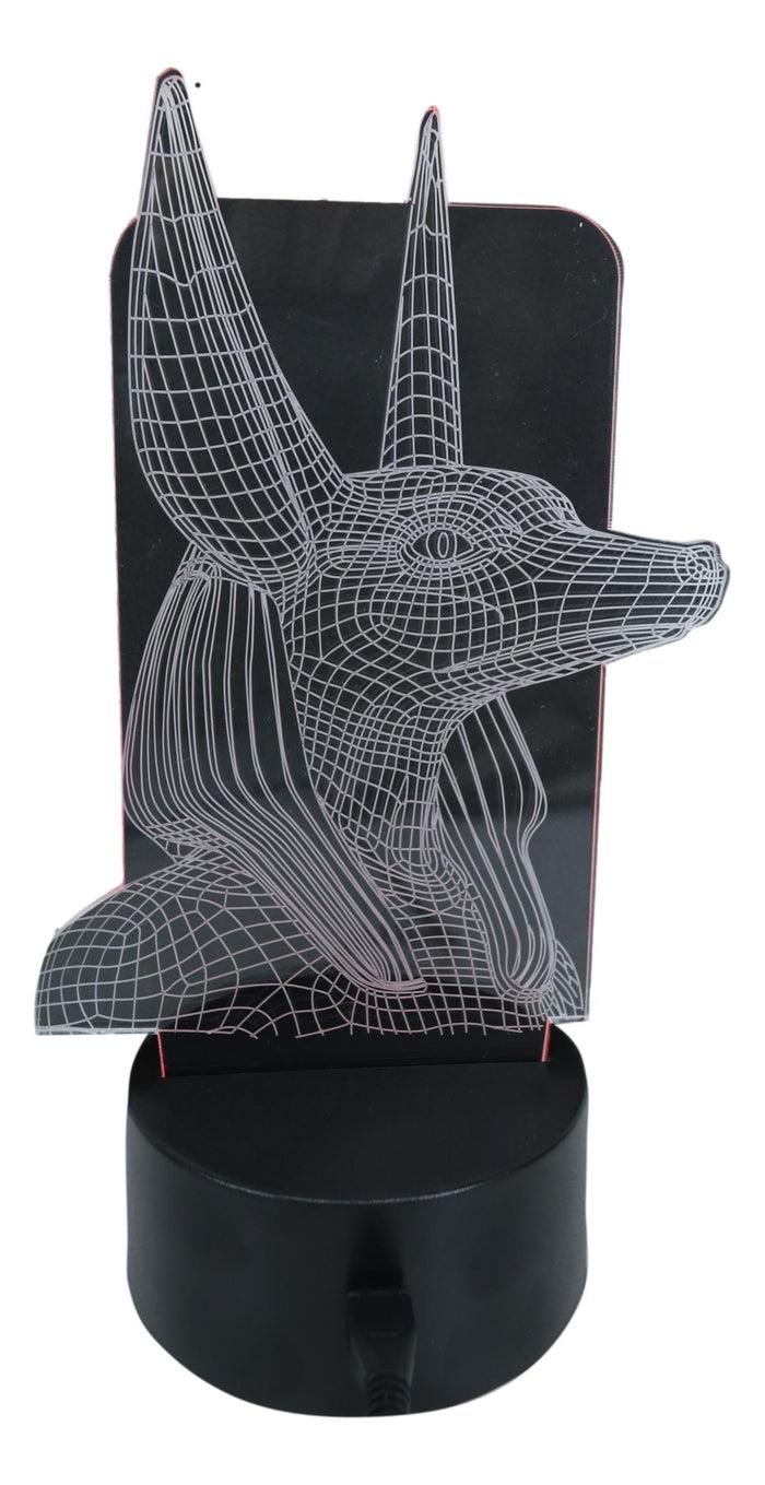 Egyptian God Of Afterlife Anubis Acrylic Art Panel Colorful LED Night Light
