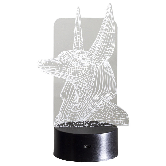 Egyptian God Of Afterlife Anubis Acrylic Art Panel Colorful LED Night Light