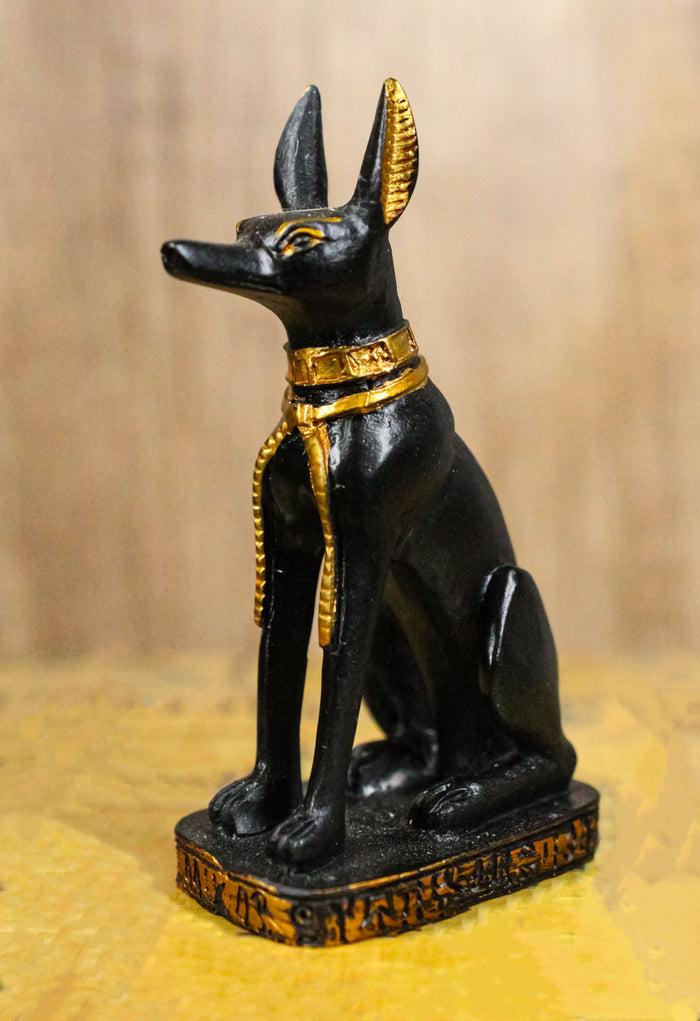 Egyptian God Of The Afterlife And Mummy Anubis Dog Dollhouse Miniature 3"H