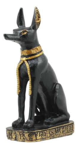 Egyptian God Of The Afterlife And Mummy Anubis Dog Dollhouse Miniature 3"H Egyptian God Of The Afterlife And Mummy Anubis Dog Dollhouse Miniature 3"H