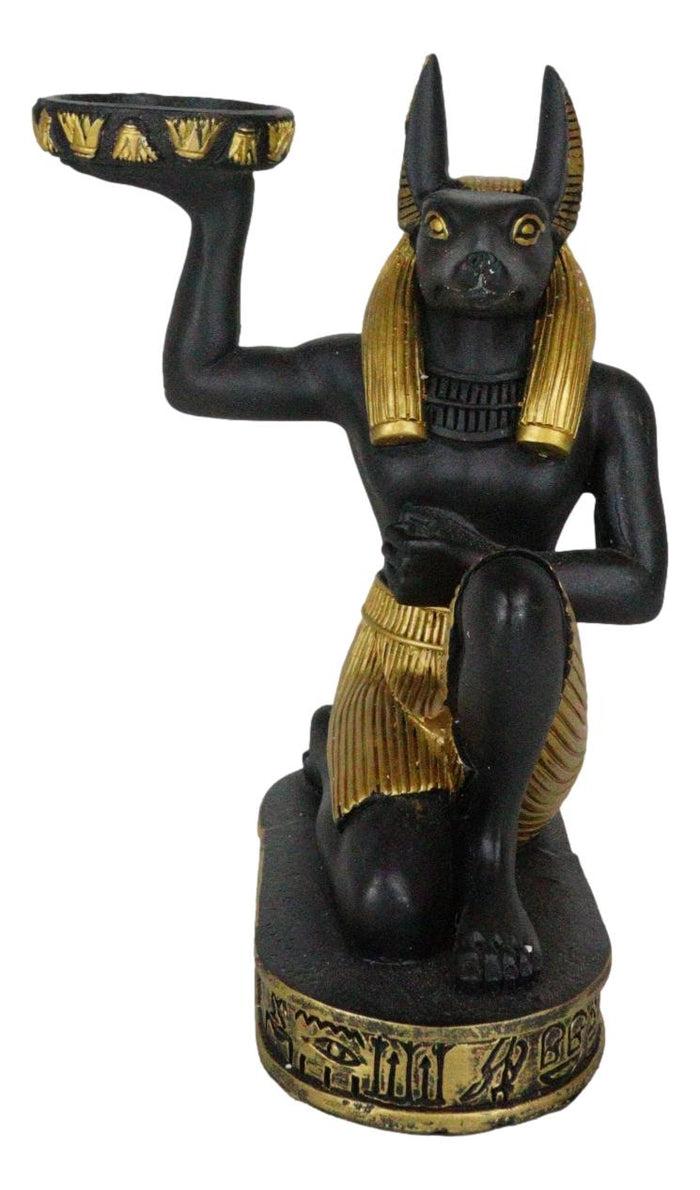Egyptian God Of The Afterlife Mummification Anubis Tea Light Candle Holder Decor