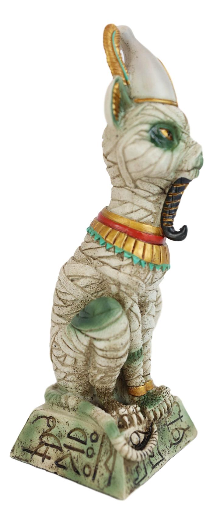 Egyptian God Of The Dead And Rebirth Osiris Mummy On Hieroglyphic Base Statue