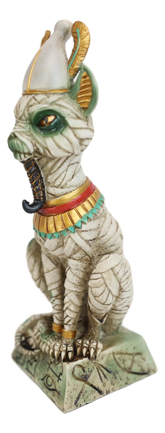 Egyptian God Of The Dead And Rebirth Osiris Mummy On Hieroglyphic Base Statue