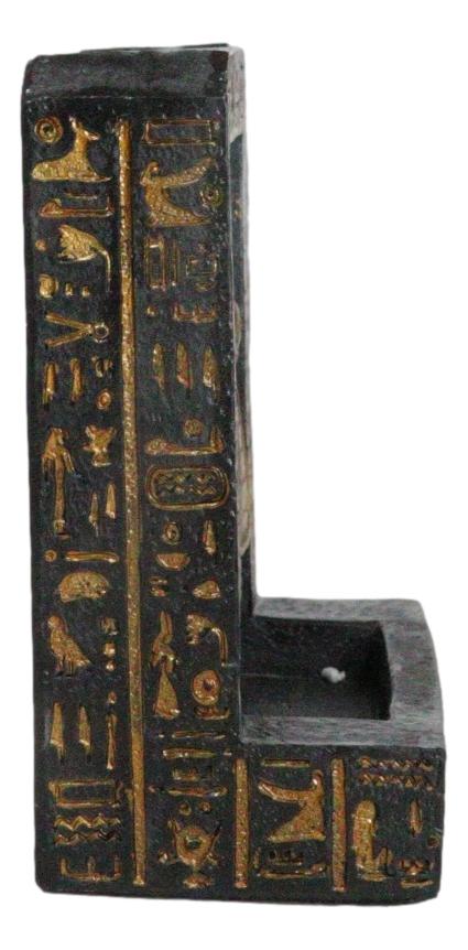 Egyptian God Of The Dead Anubis Hieroglyphs Backflow Incense Burner Figurine