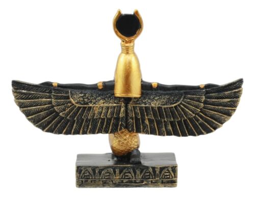Egyptian Goddess Of Motherhood Isis With Open Wings Dollhouse Miniature Statue