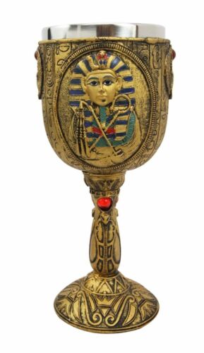 Egyptian Gods And Royalty Wine Goblets Set Of 11 King Tut Nefertiti Anubis Seth
