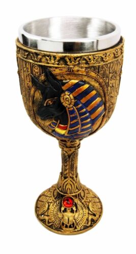 Egyptian Gods And Royalty Wine Goblets Set Of 11 King Tut Nefertiti Anubis Seth