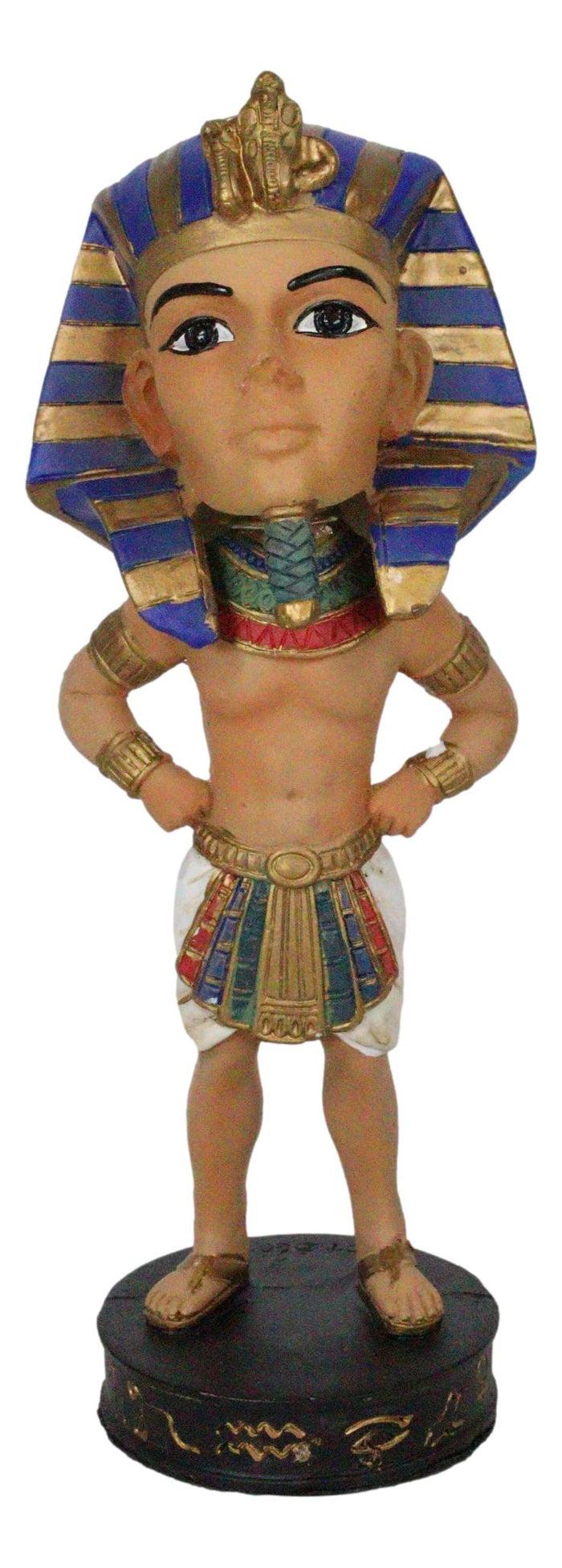 Egyptian Gods Horus Anubis Pharaoh King Tut And Nefertiti Bobblehead Set Of 4