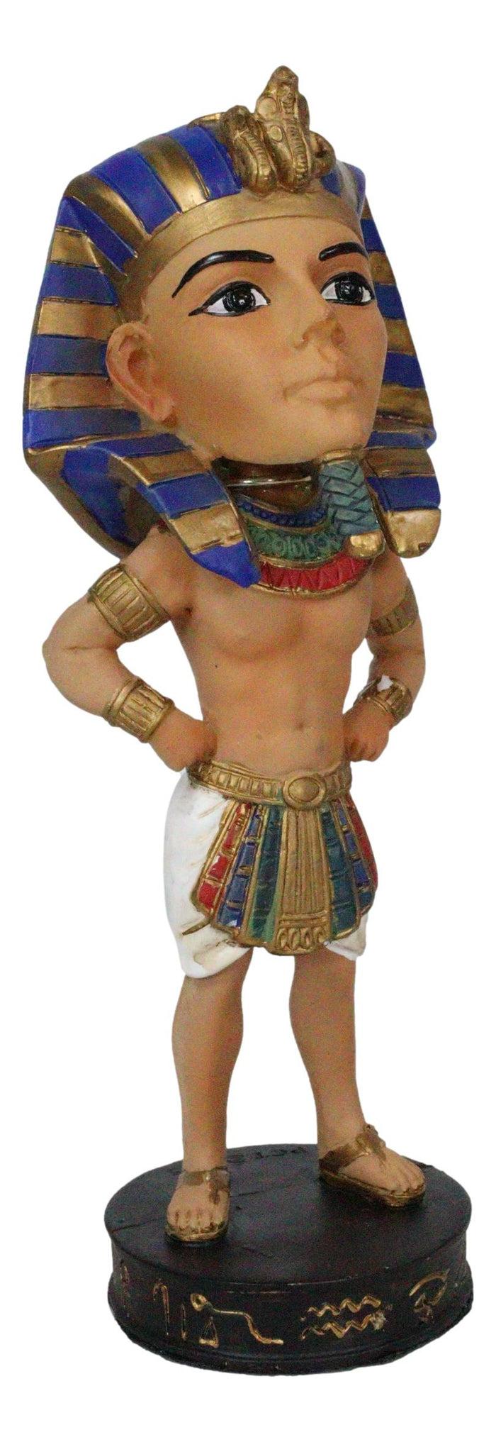 Egyptian Gods Horus Anubis Pharaoh King Tut And Nefertiti Bobblehead Set Of 4