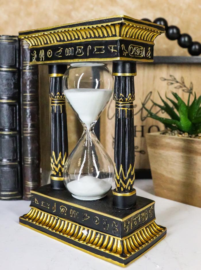 Egyptian King Pharaoh Tutankhamun Eye Of Horus Wedjat And Hieroglyphs Sandtimer