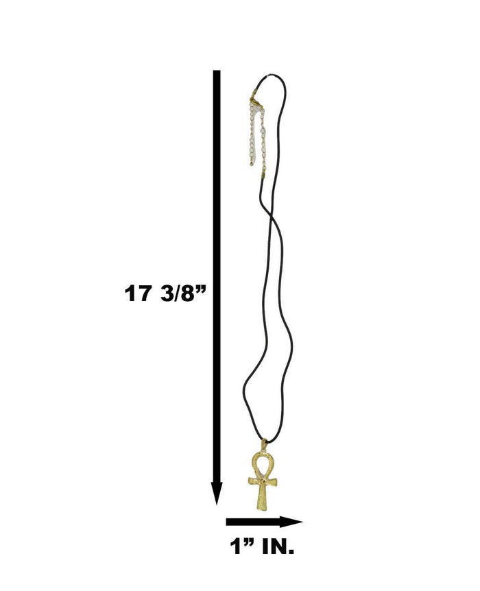 Egyptian Solar Ra Ankh Key Pendant Medallion Pewter Necklace Accessory Jewelry