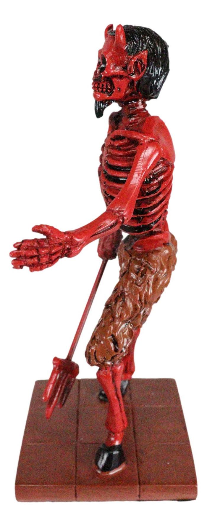 El Diablo Demon Reaper With Fork Skeleton Day Of The Dead Figurine