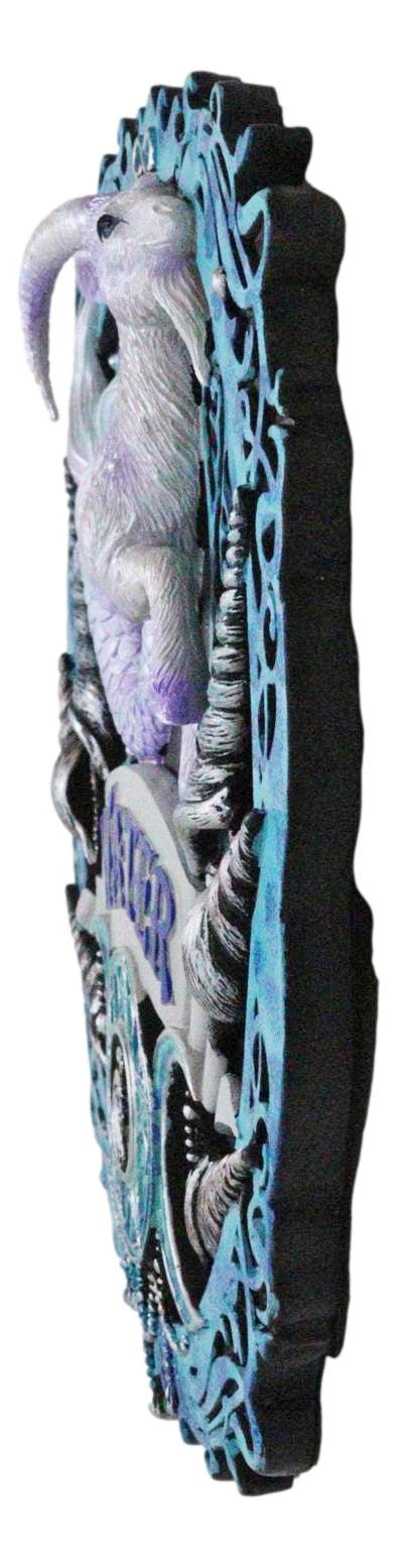 Elemental Water Nation Capricorn Ram Dragon Triple Moon Symbol Wall Decor