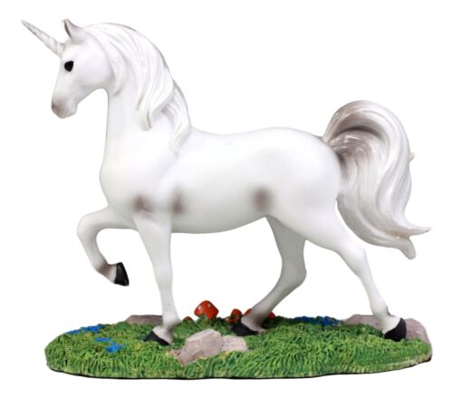 Enchanted Forest Glade Strolling Unicorn Figurine Decorative Statue 6.75"Long