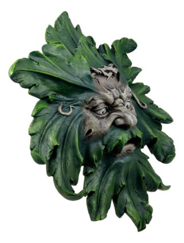Enigma Large Celtic Greenman Face Wall Decor Plaque 17"H Decorative Sculpture