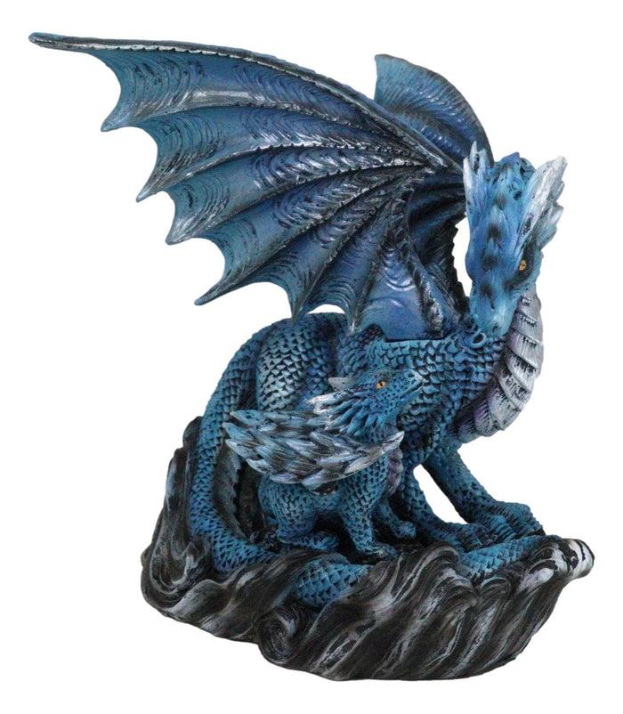 Eternal Guidance Mother Air Elemental Dragon With Baby Hatchling Figurine
