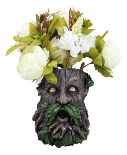 Evergreen Forest Greenman Wall Hanging Planter Sculpture Plaque Home Decor