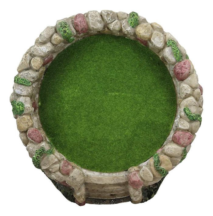 Fairy Garden Village Stone Walls Planter Landscape With Steps Display Figurine