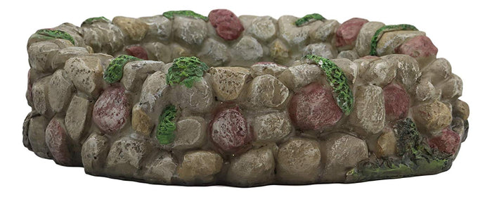 Fairy Garden Village Stone Walls Planter Landscape With Steps Display Figurine