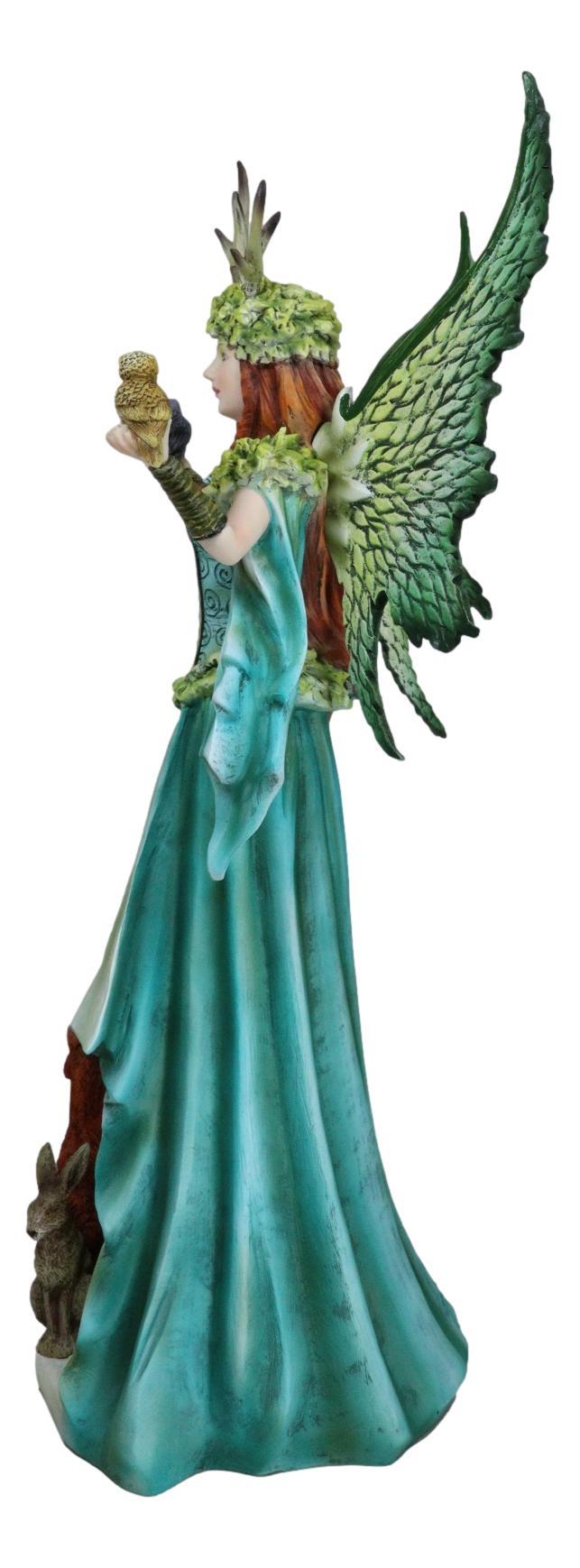 Fantasy Dragon Taker Antler Crown Queen Of The Forest Fairy And Animals Figurine