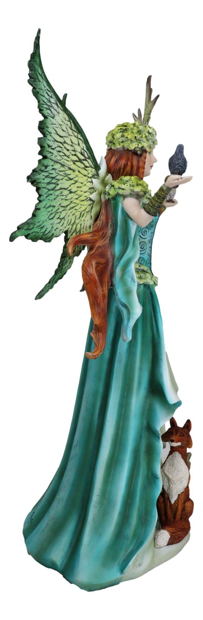 Fantasy Dragon Taker Antler Crown Queen Of The Forest Fairy And Animals Figurine