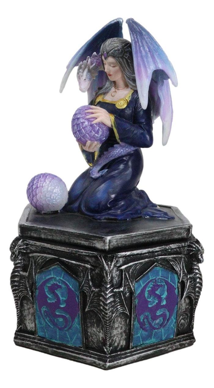Fantasy Four Seasons Spring Friendship Fairy With Dragon Decorative Box Figurine