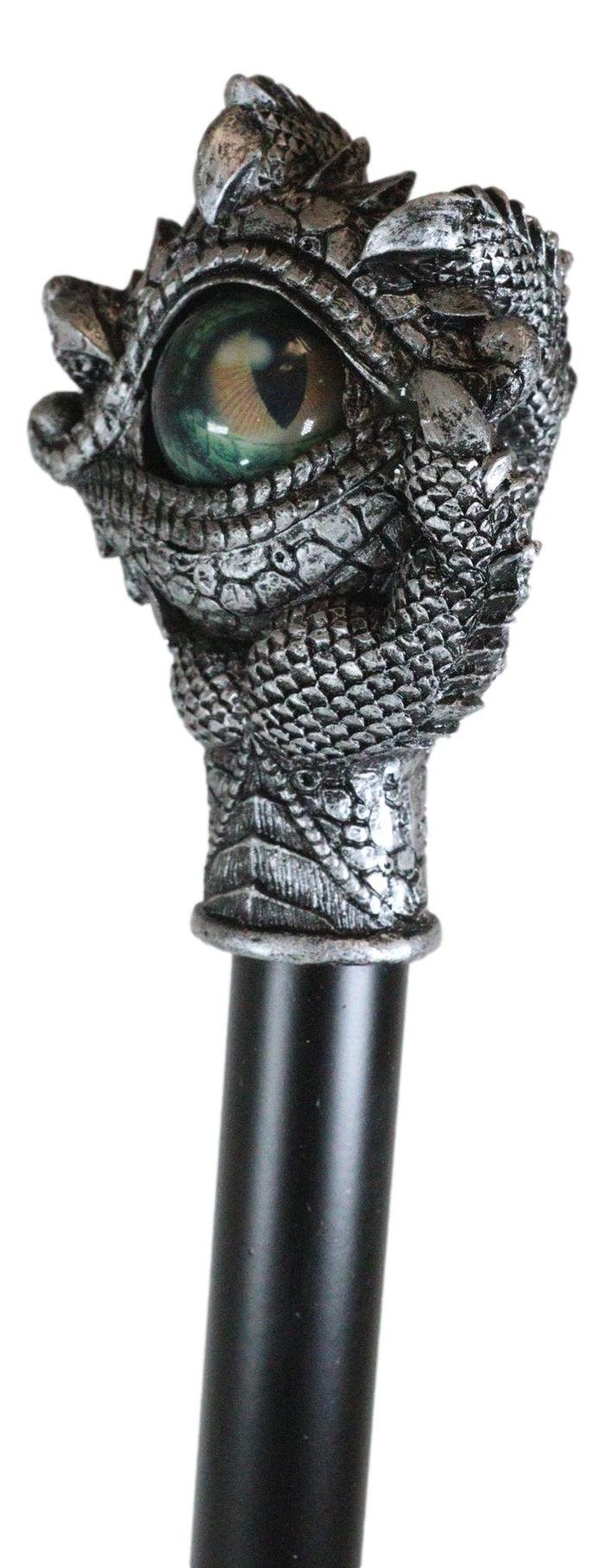 Fantasy Ocular Evil Eye Of Sauron And Dragon Claws Swagger Cane Cosplay Stick