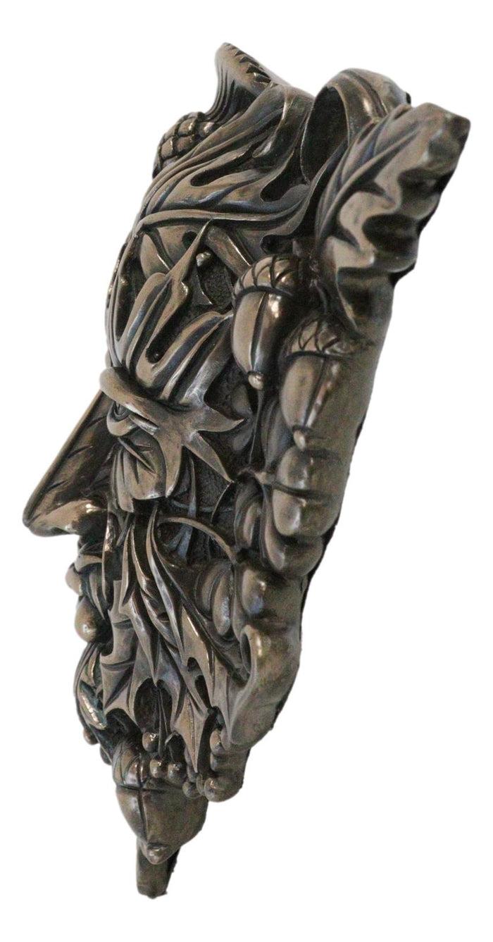 Faux Bronze Autumn Acorn And Clover Greenman Wall Decor Plaque Maxine Miller