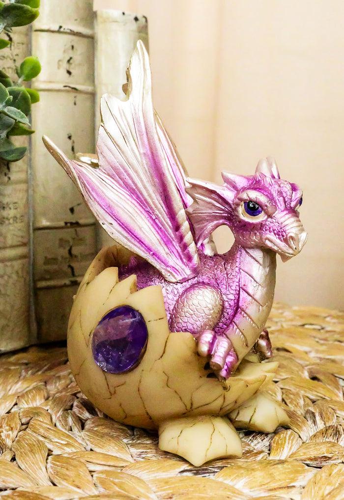 February Birthstone Dragon Egg Statue Blue Sapphire February Gem Dragon Decor
