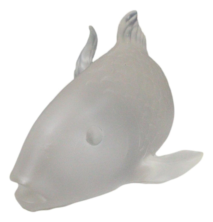 Feng Shui Auspicious Romantic Love Pond Koi Fish Frosted Acrylic Figurine