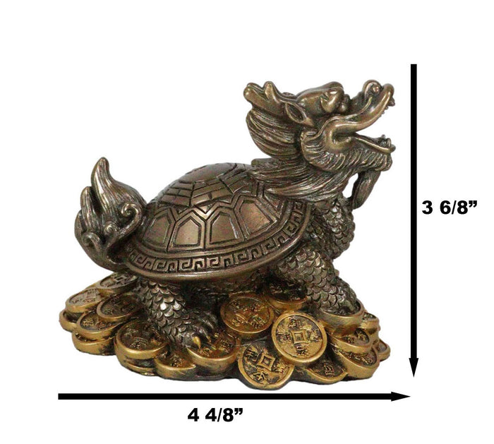Feng Shui Celestial Black Dragon Turtle Statue Charm For Protection And Wealth