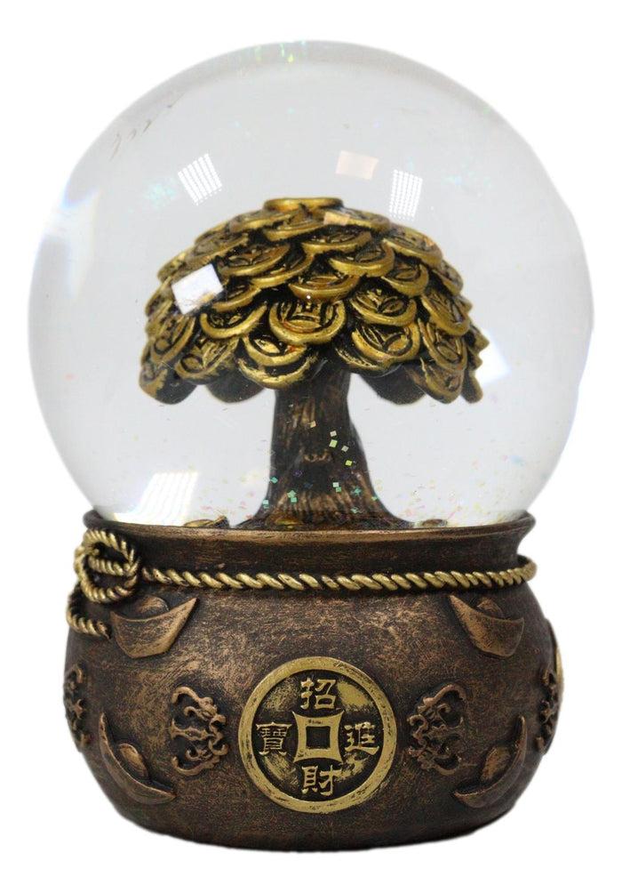 Feng Shui Golden Money Tree Of Prosperity Wealth Fortune And Luck Water Globe