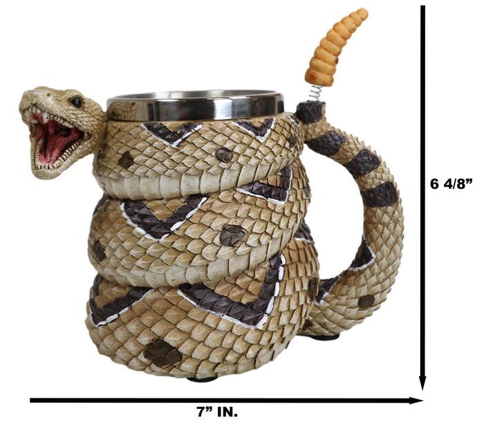Ferocious Rattlesnake Serpent Snake With Venomous Fangs Drinkware Coffee Mug Cup