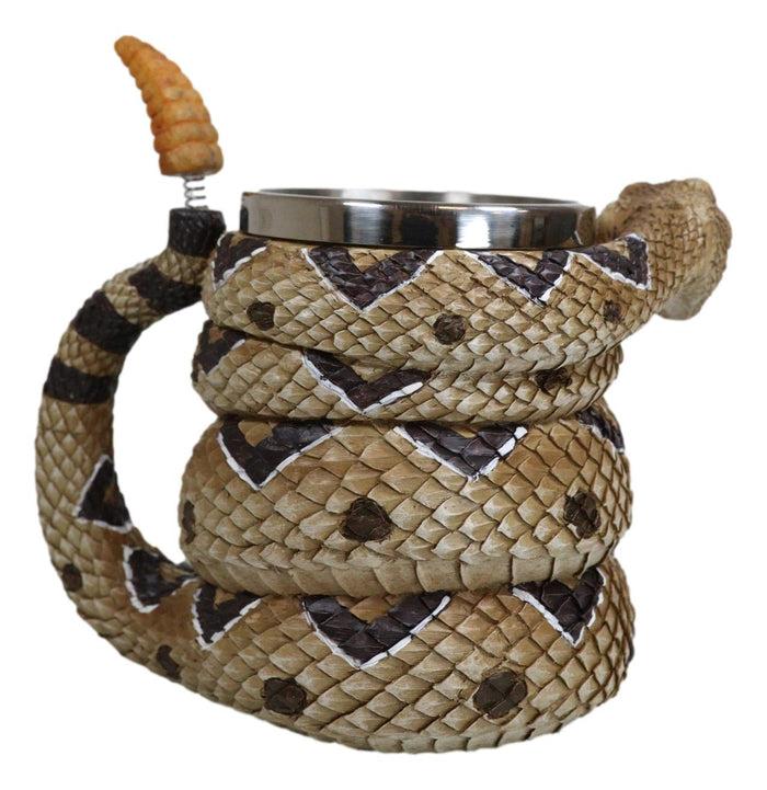 Ferocious Rattlesnake Serpent Snake With Venomous Fangs Drinkware Coffee Mug Cup
