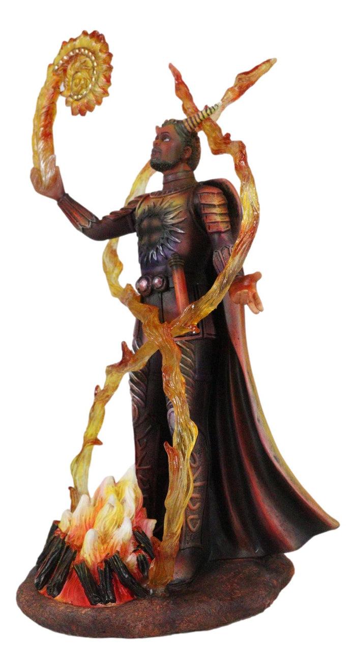 Fire Elemental Horned Wizard Sorcerer Demoniac Summoning Hellfire Magic Figurine