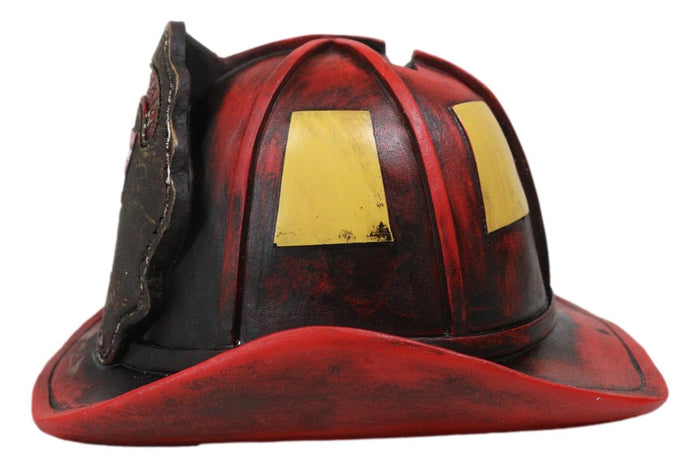 Fire Fighter Station 1 Fireman Hat With US Flag Money Coin Savings Piggy Bank