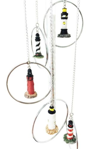 Five Ring World Famous Light Houses Decor Resonant Relaxing Wind Chime Patio