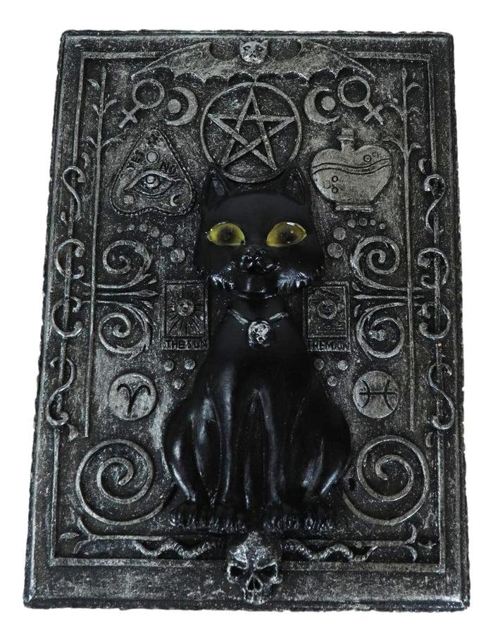 Fortune Telling Triple Moon Black Cat Wicca Tarot Cards Decorative Box Figurine