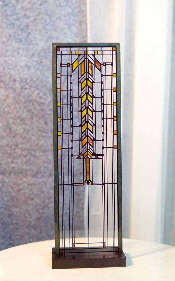 Frank Lloyd Wright Barton House Buffet Door Stained Glass Wall Or Desktop Plaque