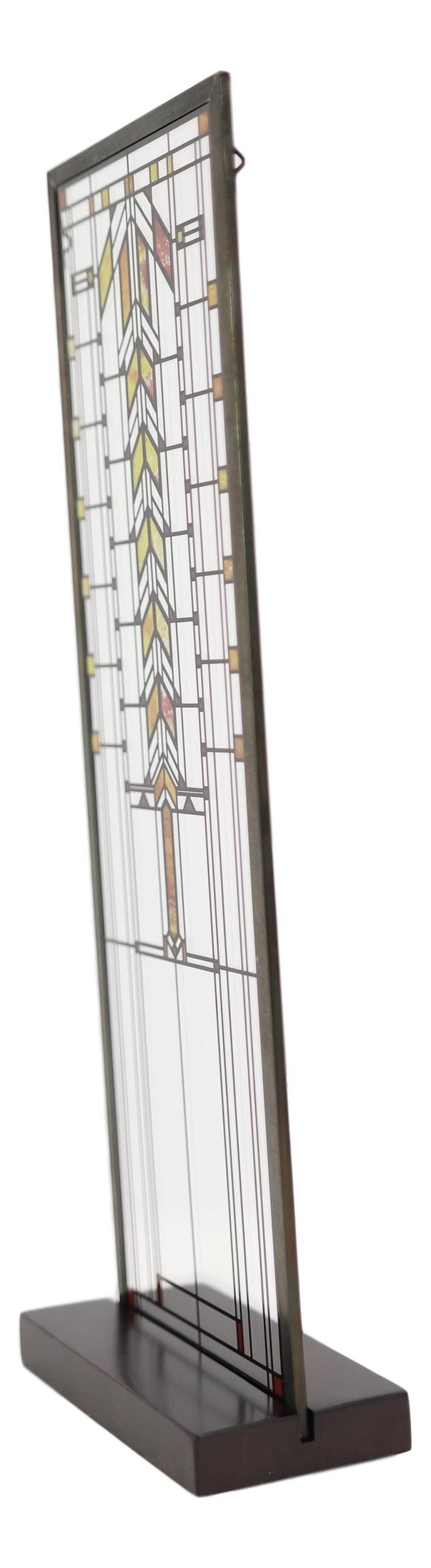 Frank Lloyd Wright Barton House Buffet Door Stained Glass Wall Or Desktop Plaque
