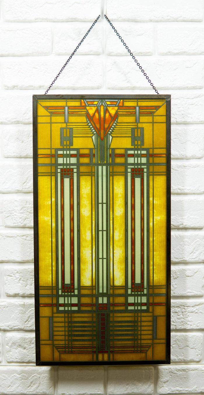 Frank Lloyd Wright Bradley House Skylight Stained Glass Wall Or Desktop Plaque