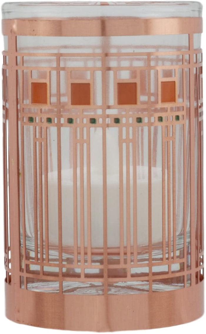 Frank Lloyd Wright Oak Park Home & Studio Art Glass Window Votive Candle Holder