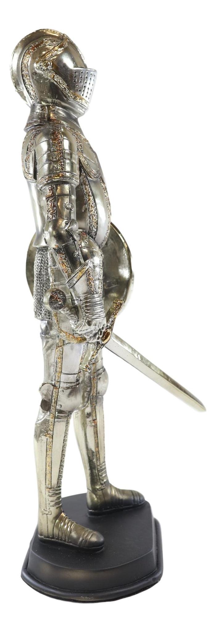French Royal Grand Armee Fleur De Lis Elite Knight With Sword & Shield Figurine