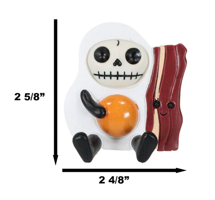 Furry Bones Breakfast Sunny Side Up Egg And Bacon Skeleton Furrybones Figurine