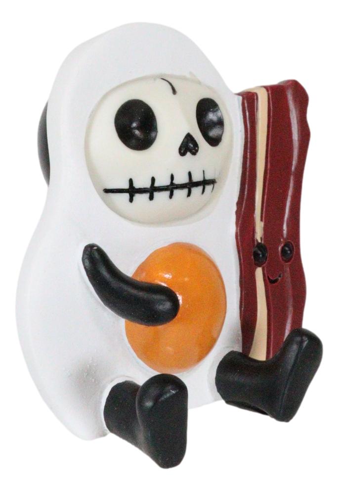 Furry Bones Breakfast Sunny Side Up Egg And Bacon Skeleton Furrybones Figurine