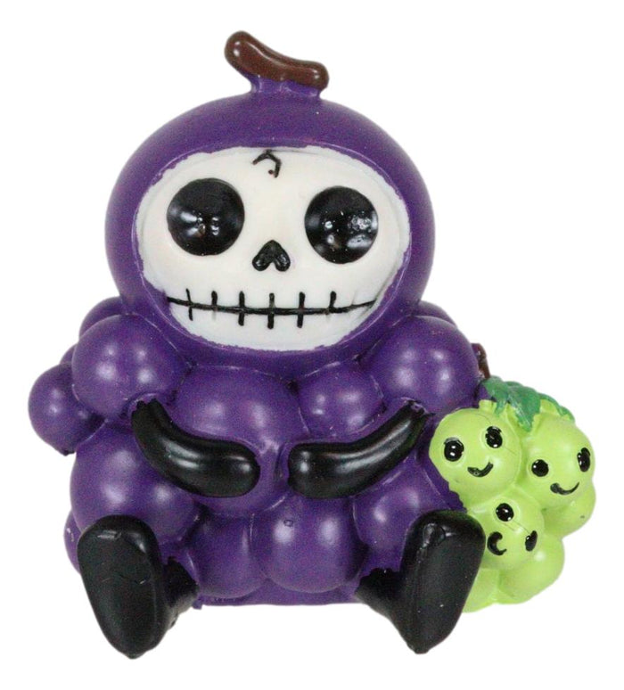 Furry Bones Fruity Purple And Green Grapes Bunch Skeleton Furrybones Figurine
